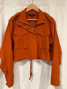 rag & bone Rust Orange Cropped Utility Jacket